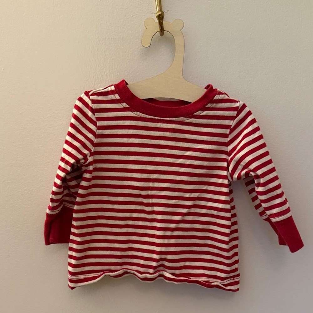 3/$25 Hanna Andersson Red and White Striped Long Sleeve Tee